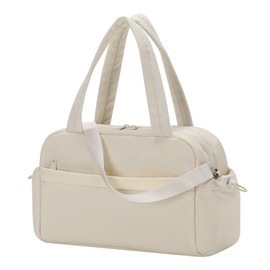 Women's Sports Bag Travel Bag Small - 12L Small Gym Bag with Wet Compartment, Gym Bag Women, Weekender, Swimming Bag, Fitness Bag 30 x 20 x 20 cm, cream-coloured