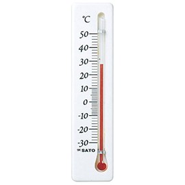 Saito Measuring Charger (Sato) For Refrigerator Thermometer Mini Vertical – 30 – 50 Degrees (White)