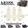 KinCam 100% Waterproof Recliner Loveseat Cover with Console, Non-Slip Reclining