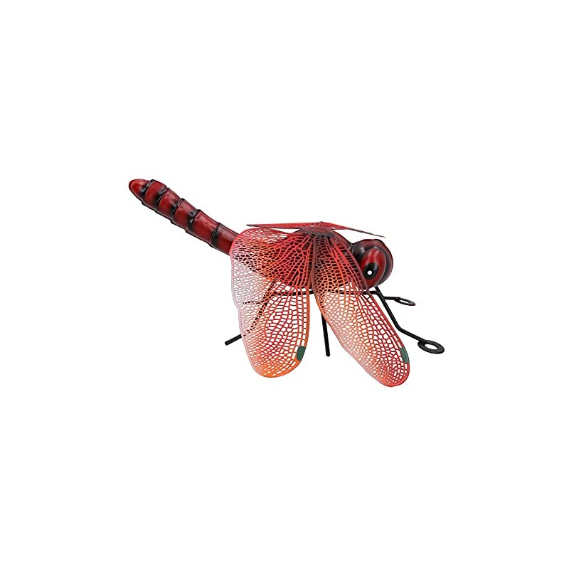 AB Tools Small Metal Red Dragonfly Garden/Home Wall Art Ornament