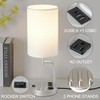 Dreamholder Table Lamp with 3 USB Charging Ports, Modern Desk