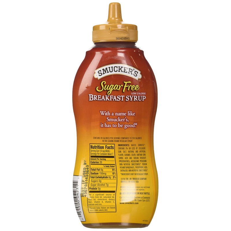 Smuckers Sugar Free Breakfast Syrup, 14.5 Fl Oz (Pack of