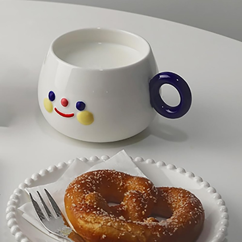 LQO Cartoon Milk Tea Ceramic Cup - Faith Design, Perfect