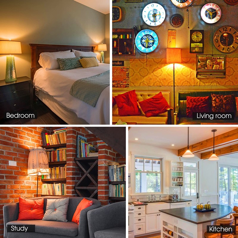 E ENERGETIC LIGHTING 40W Equivalent A19 LED Light Bulb, Soft