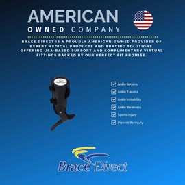 Brace Direct Semi-Rigid Active Ankle Brace for Sports - Maximum Support for Sprains & Injuries, Stabilizes & Protects Athletes Ankles Volleyball, Soccer (M - Right, Men 9.5-13 / Women 10.5-12)