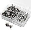 M5-0.8 x 10mm 80PCS Hex Head Screws Bolts and Nuts