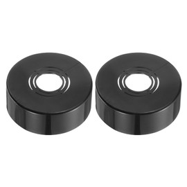 uxcell Wall Split Flange, 2 Pcs 70x25 mm - Cuttable ABS Round Escutcheon Plate Cover Buckle, Shower Arm Flange for 20/25/33mm(0.8/1.0/1.3 Inch) Water Pipe Faucet Decoration (Black)