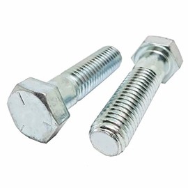 1 1/2-6 x 3 1/2 Hex Head Bolts, Steel Grade 5 Hex Head Cap Screws, Steel, Zinc Plating, Part THD Coarse Thread, Diameter: 1 1/2 inch, Length: 3 1/2 inches, Thread Length: 3.25 inches (Quantity: 4)