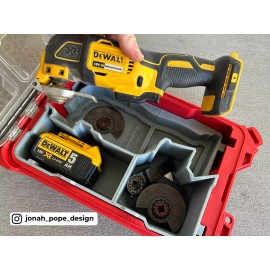 Jonah Pope Design Milwaukee Packout Insert for Dewalt Multi-Tool | Jonah Pope Design (Insert Only) - Industrial Gray