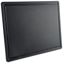Thirteen Chefs Black Cutting Board with Juice Groove - Large 18 x 12 Inch for Meat, Grilling, BBQ and Carving, Restaurant Grade HDPE 1/2" Thick Plastic
