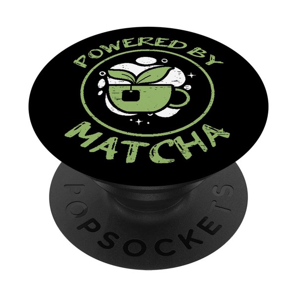Powered by Matcha Bubble Tea Matcha PopSockets Swappable PopGrip