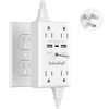 kakahigh Wall Outlet Extender with Screw 8 Way Outlets with