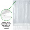 mDesign PEVA Shower Curtain with 12 Roller Hooks - Odourless