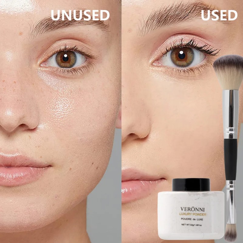 Polvo Fijador Banana Traslucido Setting Powder Con Brocha