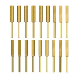 UOIENRT 18 Pcs High Hardness Diamond Chainsaw Sharpener, Titanium Plated Burr Stone File Kits in 3 Size Sharpening Wheels Chainsaw File for Chain Saw Stone Jewelry Wood (5/32'', 3/16'', 7/32'')