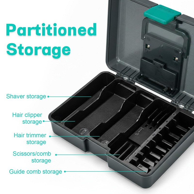 VGR 840 Barber Tool Storage Box with 365nm Light Technology,
