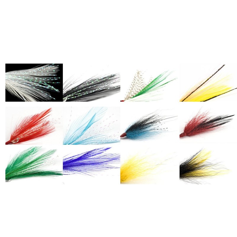 Removable Feather White (Pack of 10) [Fishing Lure Spoon Trout