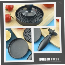 Levemolo Stainless Steel Meat Press Patty Maker Durable Kitchen Tool for Homemade Burgers Easy to Clean with Ergonomic Handle for BBQ and Cooking Enthusiasts