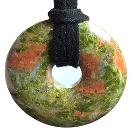 Steinfixx® - Premium Necklace with Unakite Gemstone Donut | Healing Stone | Gemstone | Chakra Stone, Crystal Gemstone Crystal gemstone unakite, Unakite