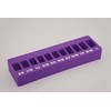 3/8 Inch Drive SAE Crowfoot Wrench Organizer Bin/Rack (Purple w/White