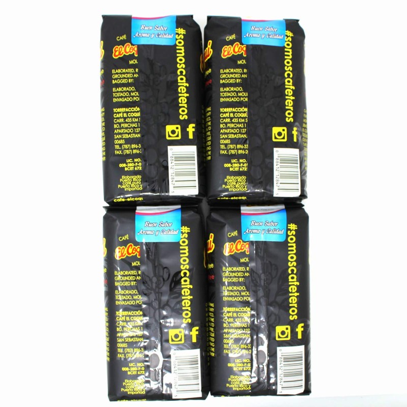 Cafe El Coqui Puerto Rican Ground Coffee (4pack) - 14oz