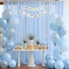 10x10 Blue Tulle Backdrop Curtains for Parties, Sheer Backdrop Curtain