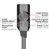 USB Sound Card Adapter 7.1 Channel Mute Button Volume Control