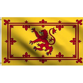 DMSE Royal Banner of The Royal Arms of Scotland Lion Flag 2X3 Ft Foot 100% Polyester 100D Flag UV Resistant (2' X 3' Ft Foot)
