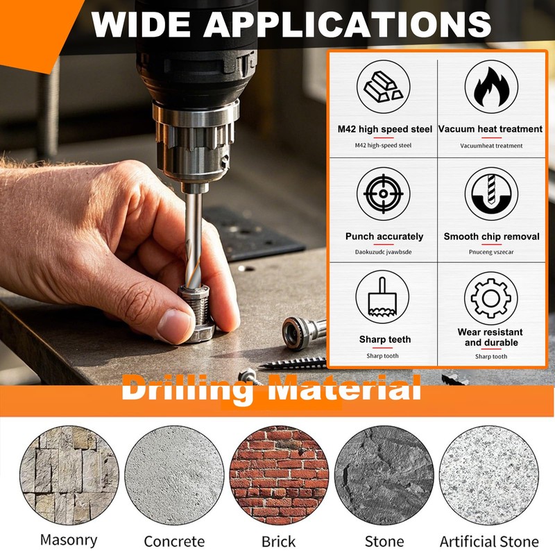 Hole Saw Arbor for 14mm-30mm Hole Saws, Compatible with Starrett,