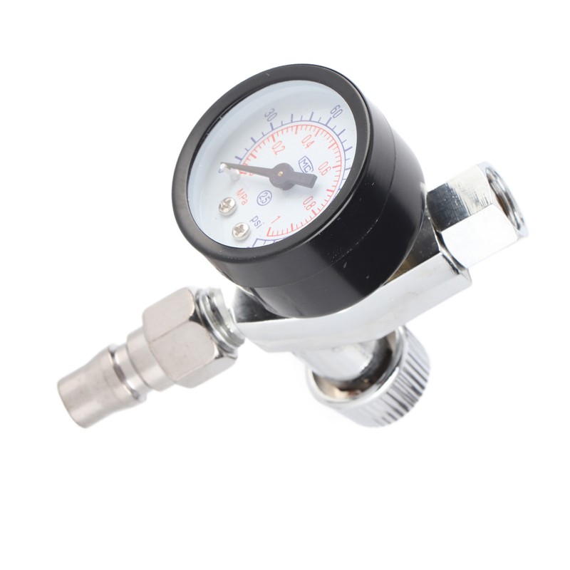 Mini Adjustable Spray Gun Air Regulator With Pressure Gauge Diaphragm