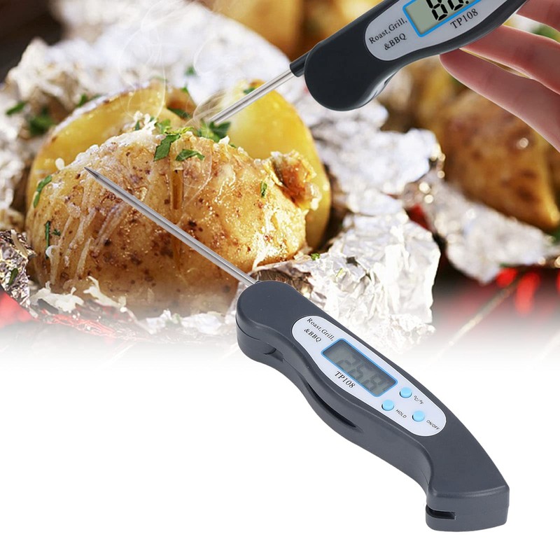 Food Thermometer, Foldable Meat Thermometer with Multiple Angles, Fast Digital