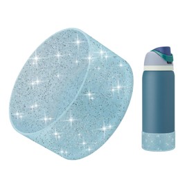 BKBY Protective Glitter Silicone Boot Compatible with Owala 24oz 32oz 40oz, Bling Cup Sleeve Bottom Bumper Cover Compatible with Owala FreeSip, Twist, or Flip Stainless Steel Water Bottles