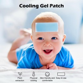 BAOSROY Kühlpflaster,Fieberpflaster,60pcs Kühlpflaster Kinder,Kühlpflaster für Fieberbeschwerden,Fieberpflaster für Kinder,Kühlakku Gel,Kühlung Kopfschmerzen Kühlpflaste,Kühl-Patch
