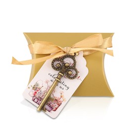 50 Juegos de Abrebotellas con Llave, Abridor de Cerveza Vintage, Abridor de Botella con Llave Esqueleto con Etiqueta Y Cordel, Regalos de Decoración de Boda Para Invitados Recuerdos de Boda de Compromiso(Cian retro)