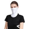 UPF50+ UV Protection Golf Mask XTJ85 Ice Cooling Face Cover White 2ea