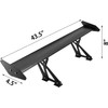 Mophorn GT Wing Spoiler 43.3inch Adjustable Universal Lightweight Aluminum Car