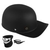 Baseball Style Helmet for Adults (Matte Black, Medium)