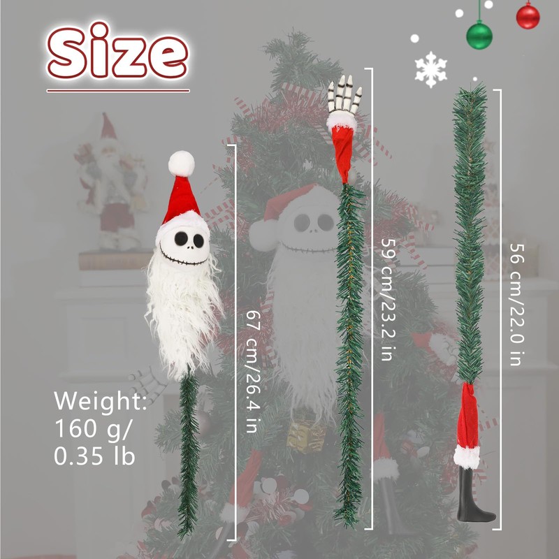 Christmas Tree Jack of Skellington Body Doll Decorations Christmas Burlap