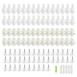 WYAN Pack of 100 Traceless Picture Hooks for Hard Wall, Invisible Nail Screws Wall Hooks, Picture Hanging Kit for Picture Frame Fixation, for Hard Wall Picture Frame Easel (3 Types)