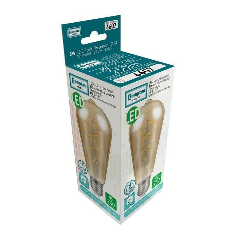 Crompton Lamps 6607 LED Filament Lamp E27 Edison Screw