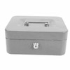 Small Locking Cash Box Portable Double Layers Safe Metal Money