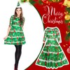 Janmercy 3 Pieces Christmas Tree Costumes for Women 3D Print