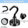 L0famy 8PCS Magnetic Hooks 35lbs Pull, 20mm Neodymium Strong Magnets,