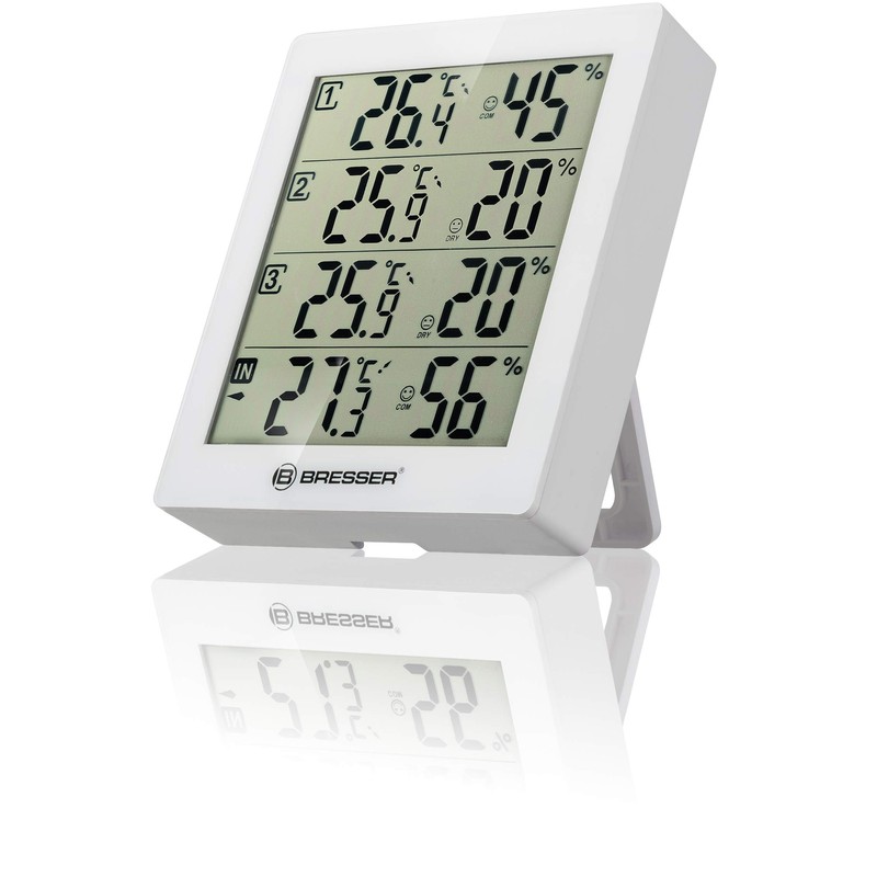 Bresser Temeo Hygro Quadro Thermometer with 3 Outdoor Sensors