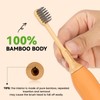 PONPACE Bamboo Toothbrush Heads Compatible with 7AM2M, Soft Charcoal Infused