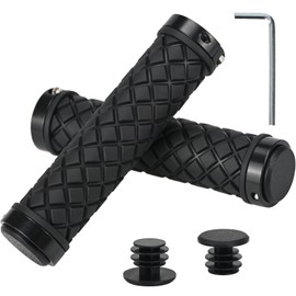 KOOOGEAR Bicycle Grips Non-Slip Handlebar Grips Bicycle Ergonomic Grips, Two Sides Lock-On Design Bicycle Handlebar Grips for 22 mm E-Bike, Trekking Bike, Mountain Bike, Touring Bike