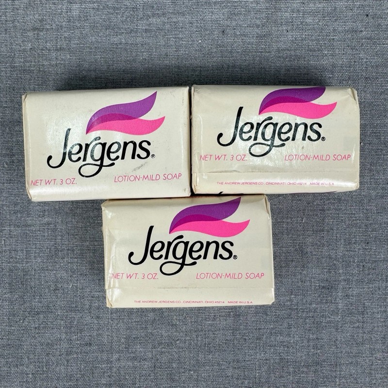 Jergens 3 Jergens Bath Bar Lotion-Mild Soap 3 oz Facial