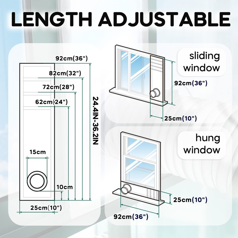 Loviga Window Seal for Portable Air Conditioner, 100% Sealing Effect