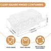 zandfelo 40 Pack 7.2x4.7x3 Inch Clear Hinged Food Containers with