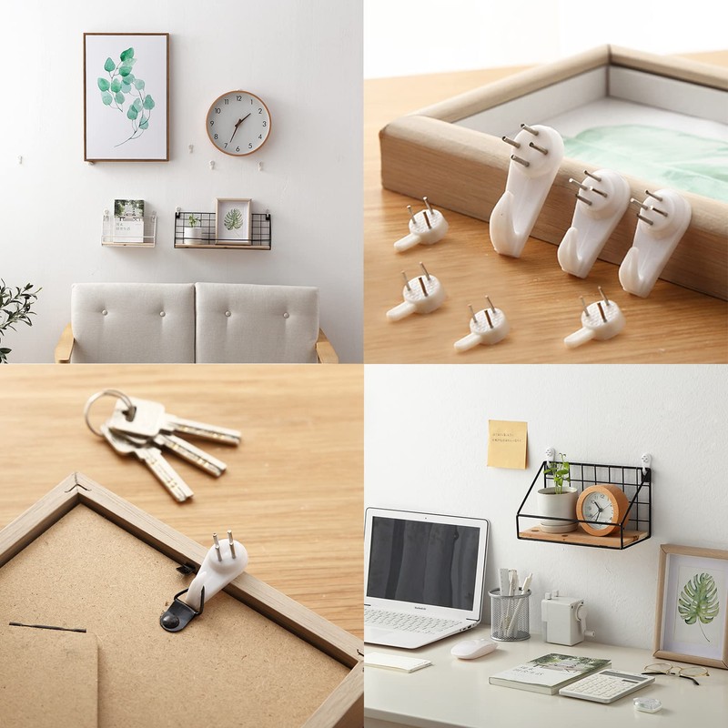 Olakin Non-marking Picture Hooks [Pack of 30], Picture Hooks Wall